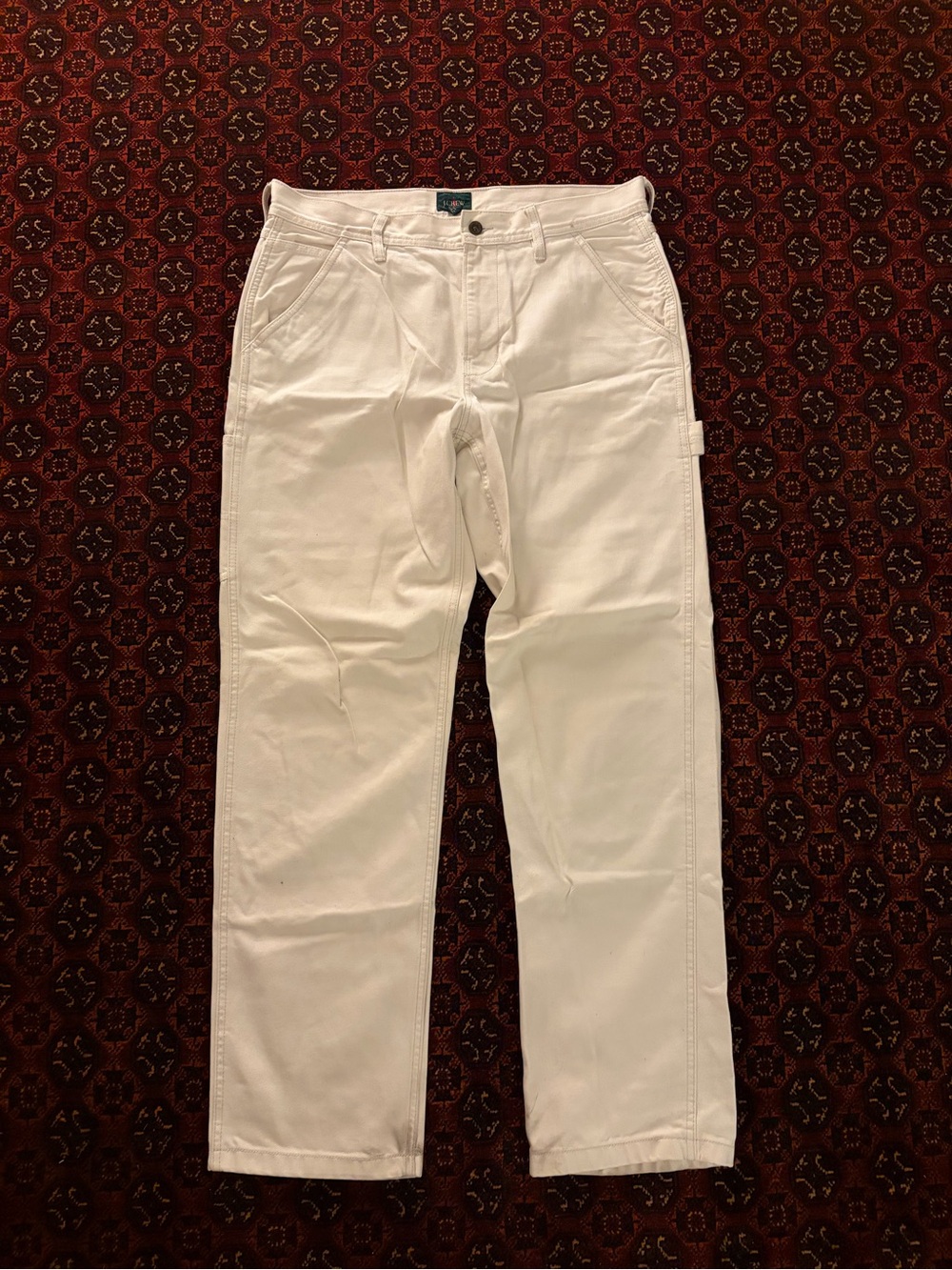 J. Crew White Cargo Work Pants